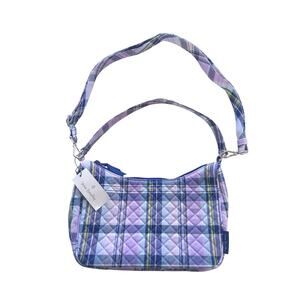 Vera Bradley lavender plaid purse. NWT Zipper. Easter. Spring
